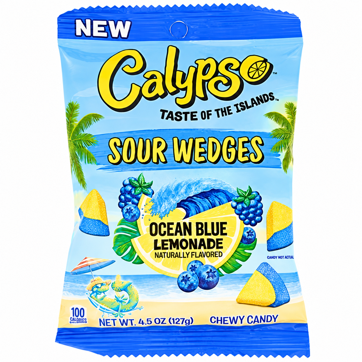 Calypso Sour Wedges Peg Bag Ocean Blue 4.5oz x 12