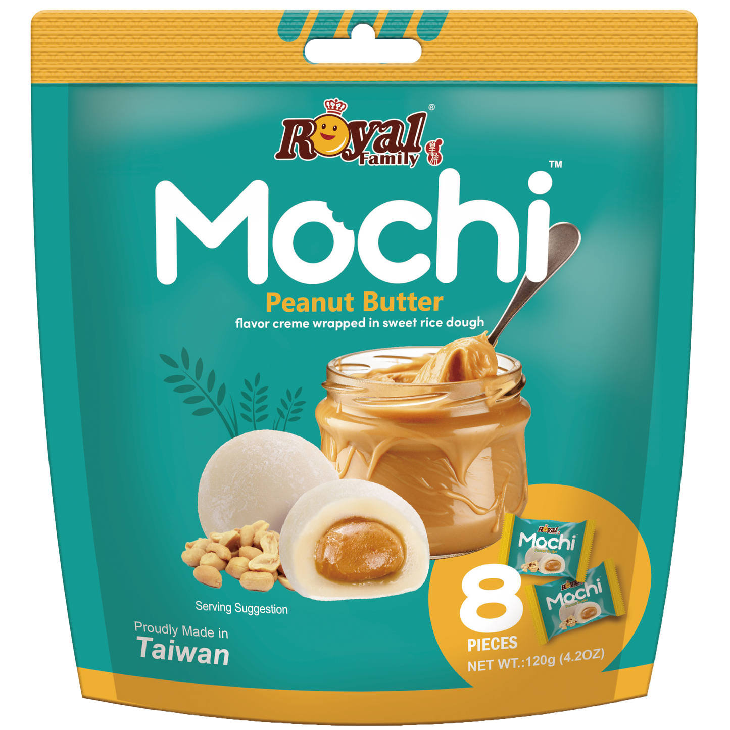 Royal Family Mochi - Peanut Butter (120g x12)