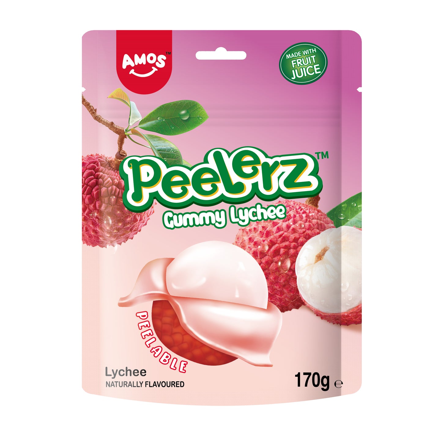 Amos Peelerz Lychee Peg 170g x 12