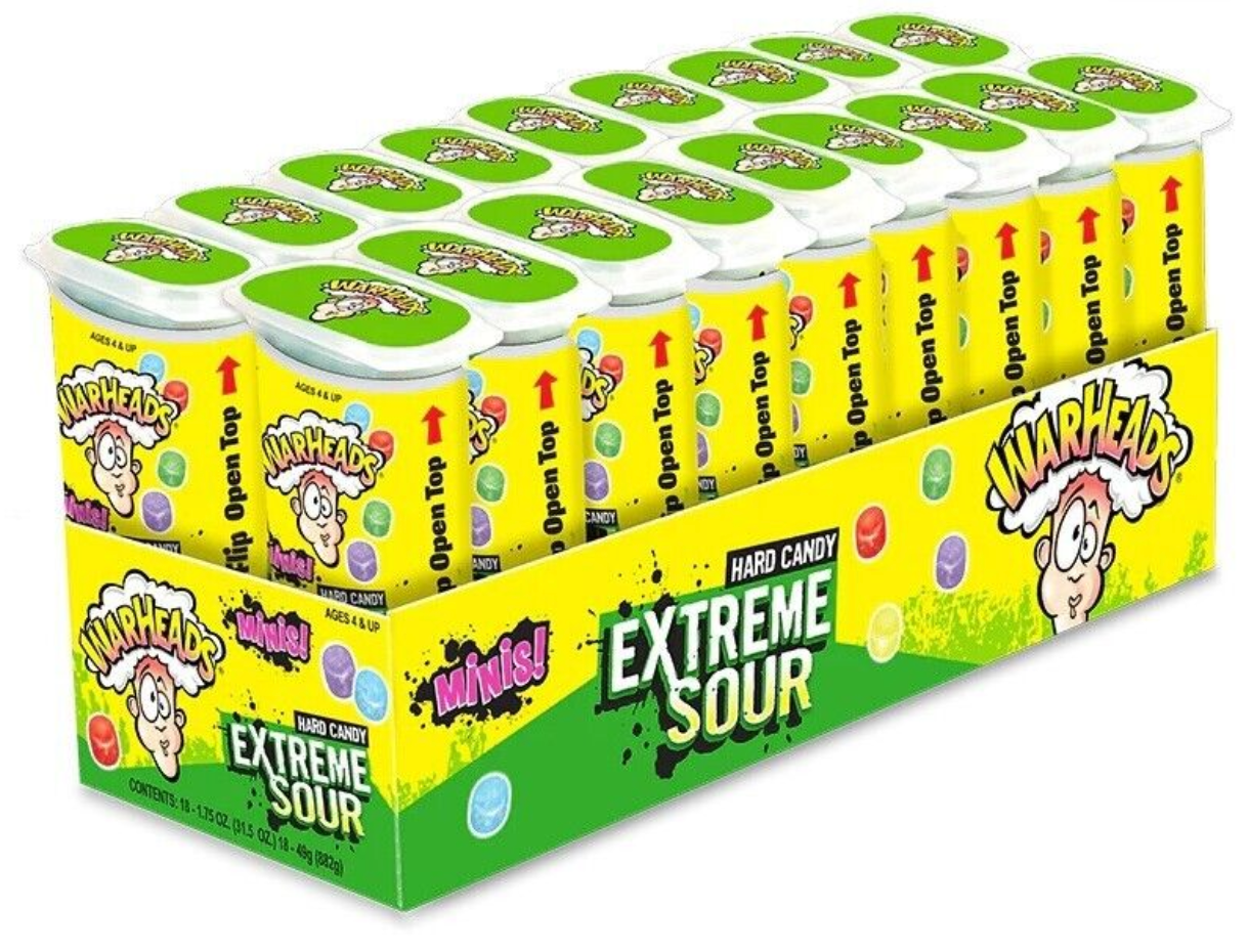 Warheads Extreme Booms Mini 49g x 18