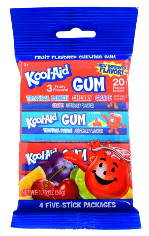 Kool-Aid Gum 4Pk. Peg Bag 1.76oz x 10