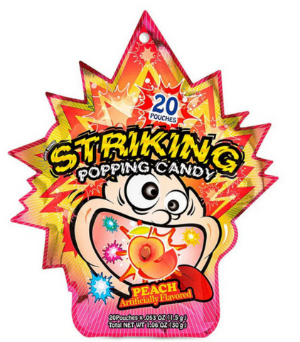 Striking Popping Candy 15g-Peach 15G x 12