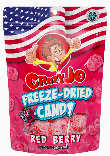Crazy Jo Freeze Dried Candy - Red Berry 120g x 24