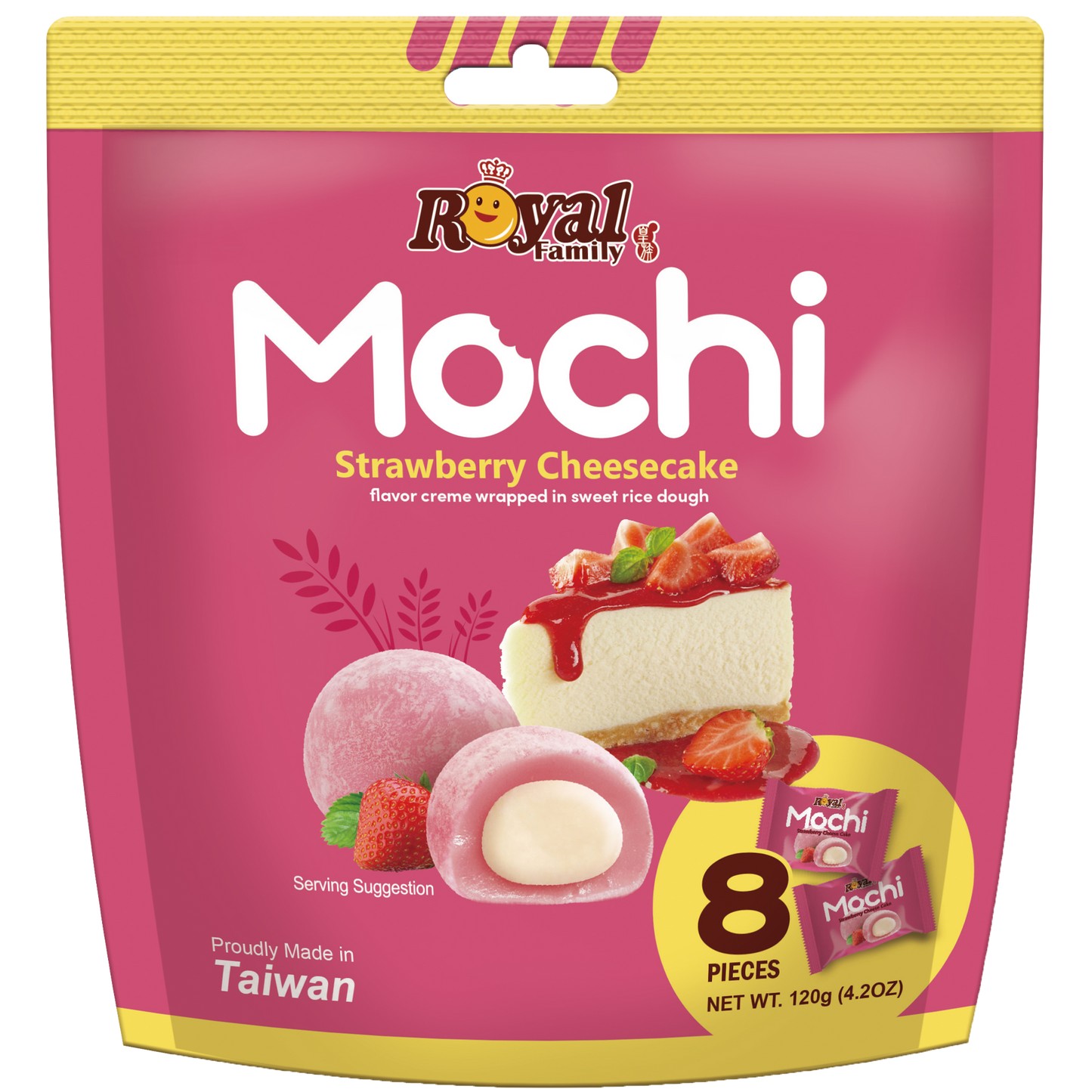 Royal Family Mochi - Strawberry Cheesecake (120g x12)