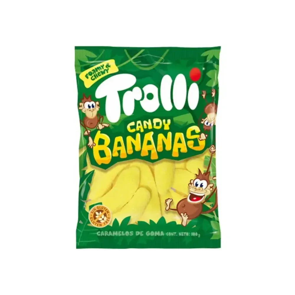 Trolli Candy Banana Bags - 100g x 12