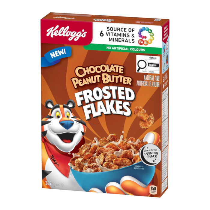 Kellogg's Frosted Flakes Chocolate Peanut Butter Cereal 349g