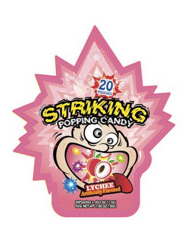 Striking Popping Candy 15g-Lychee - 15gx48
