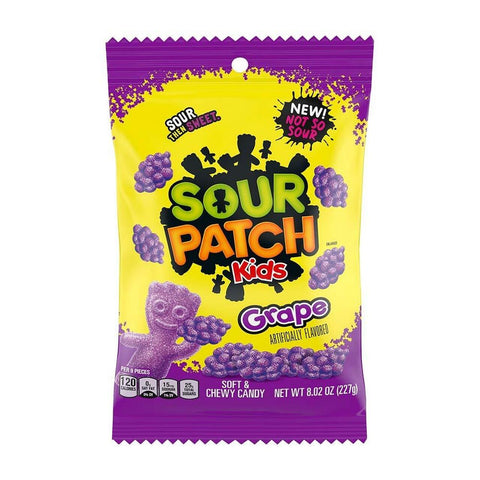 Sour Patch Kids Grape Peg Bag 227g - 12ct