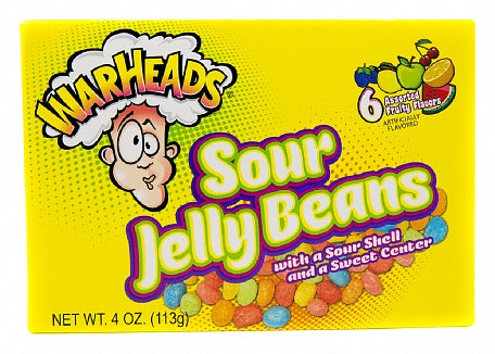 Warheads Sour Jelly Beans Theatre Box 113g - 12ct