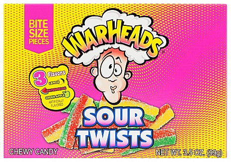 Warheads Sour Twists Theatre Box 99g - 12ct