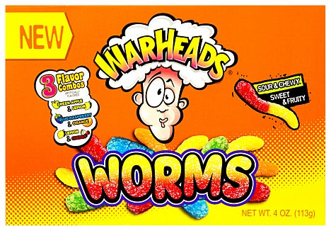 Warheads Worms Theatre Box 113g - 12ct