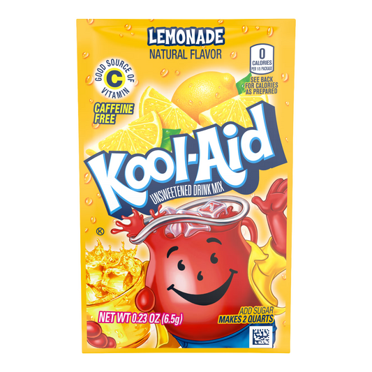 Kool-Aid Unsweetened Lemonade 0.23oz x 48