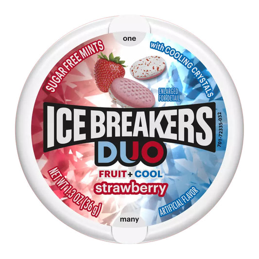 Ice Breakers Duo Mints Strawberry - 1.3oz x8