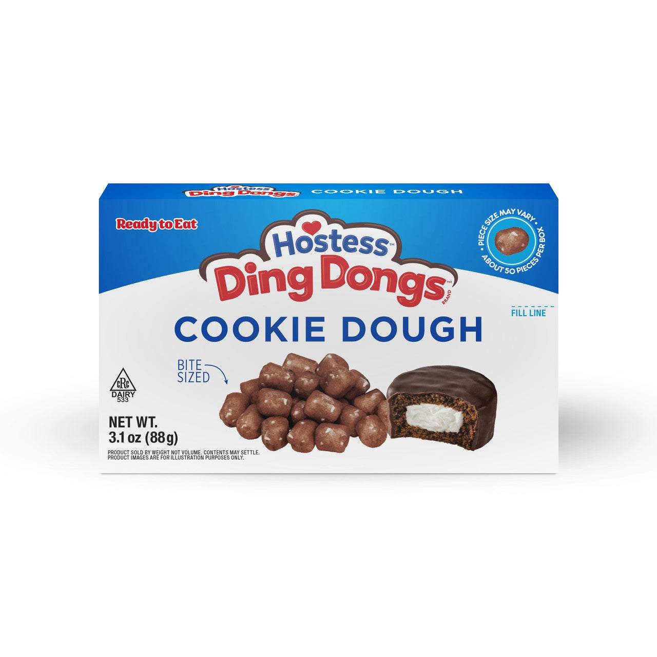 Hostess Ding Dongs Cookie Dough - 3.1oz x 12