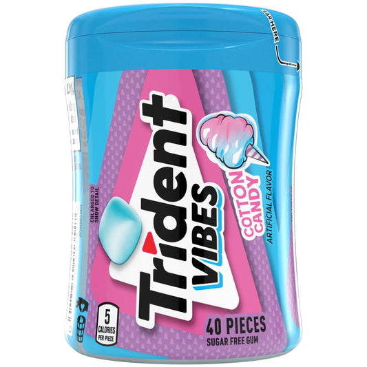 Trident Vibes Bottle Pack Cotton Candy 40pc x 6
