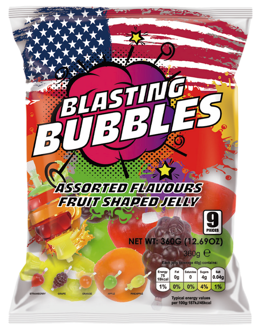 Blasting Bubbles Fruit Shaped Jelly 360g x 20