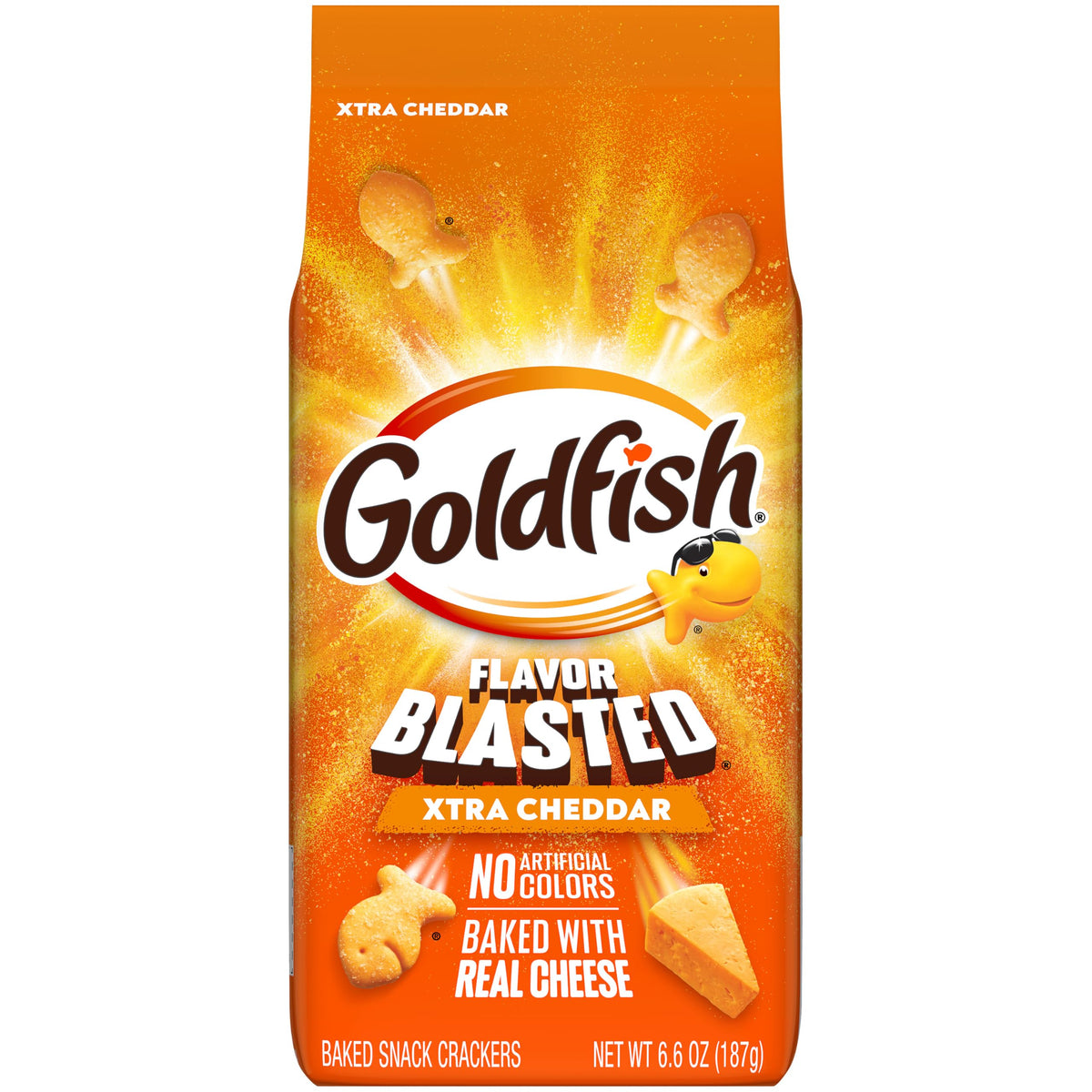 Goldfish Flavour Blasted Xtra Cheddar Crackers - 6.6oz (187g) x 24