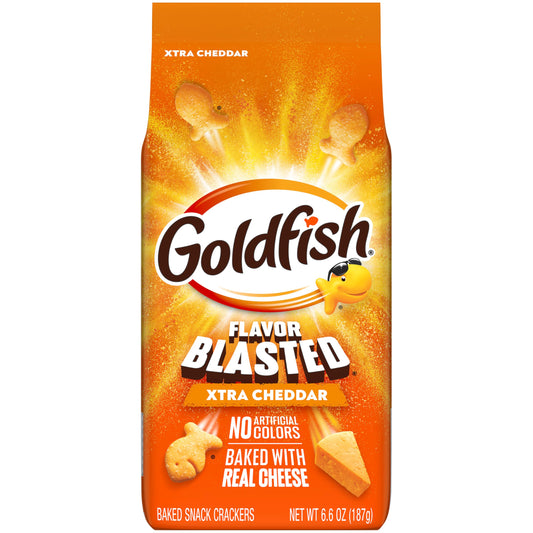 Goldfish Flavour Blasted Xtra Cheddar Crackers - 6.6oz (187g) x 24