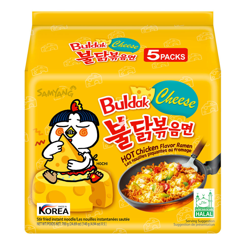 Samyang Hot Chicken Ramyun Cheese (140g x 5 x 8)
