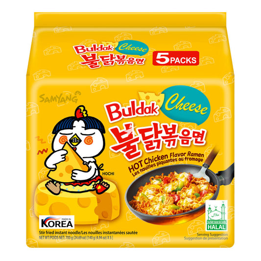 Samyang Hot Chicken Ramyun Cheese (140g x 5 x 8)