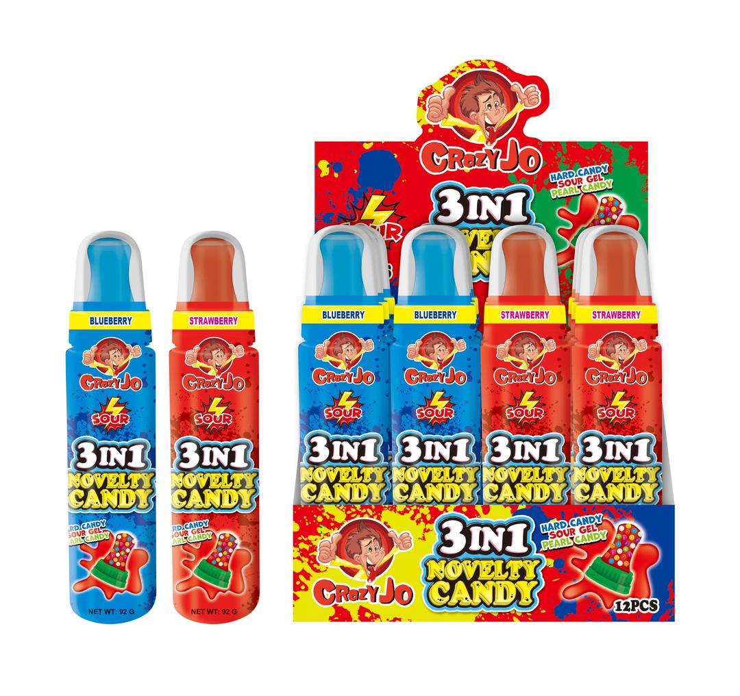 CRAZY JO 3in1 Novelty Candy 92g x 12