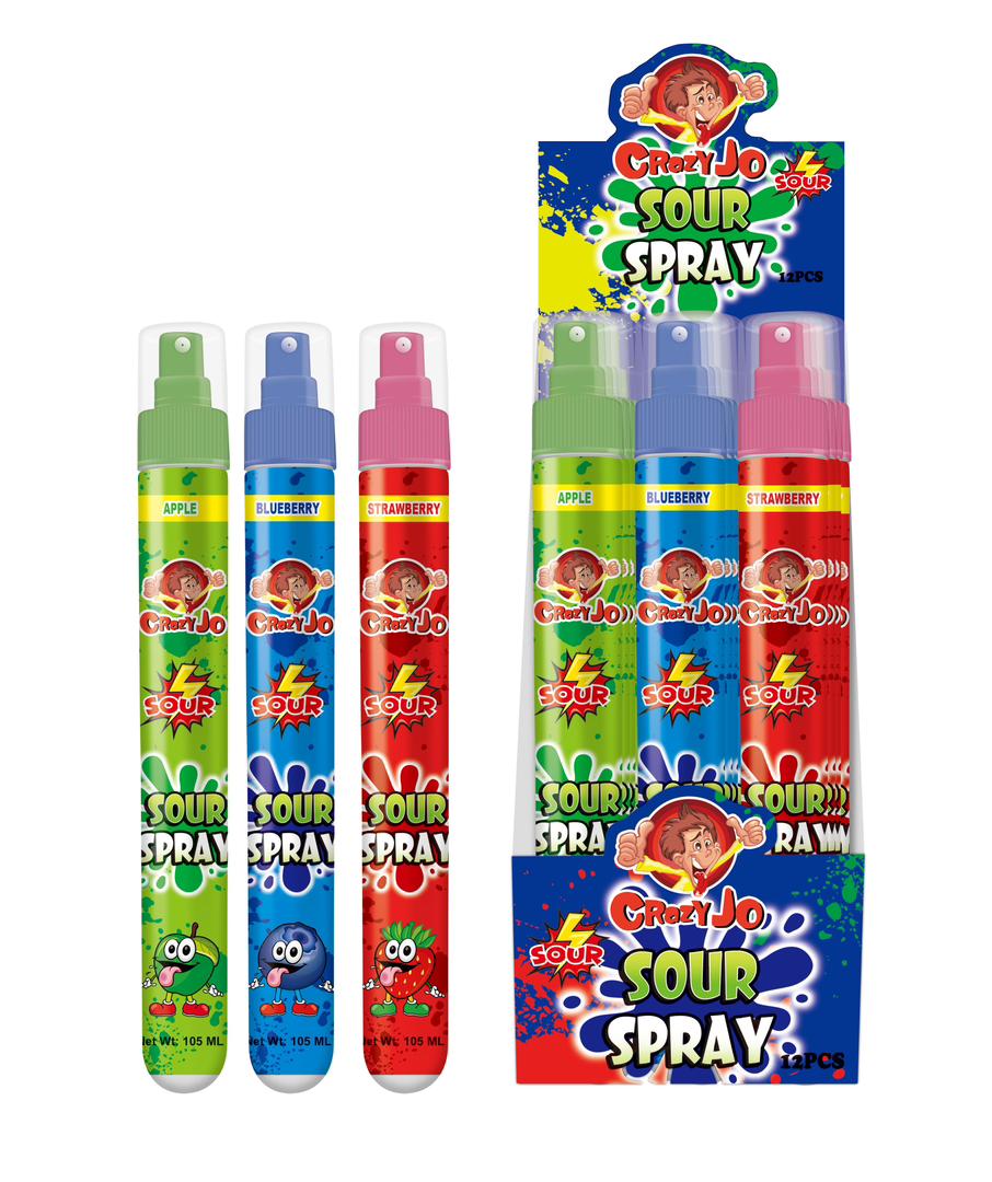 CRAZY JO Sour Spray XL 105ml x 12 - BBD JUNE 2026