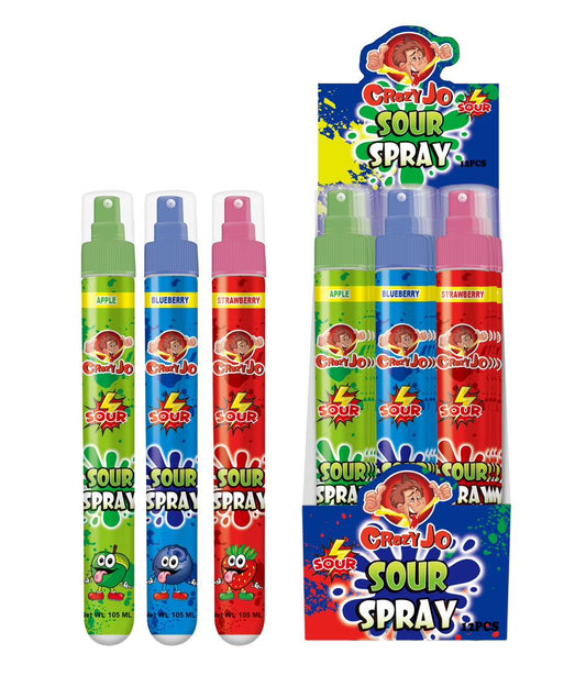 CRAZY JO Sour Spray XL 105ml x 12 - BBD JUNE 2026