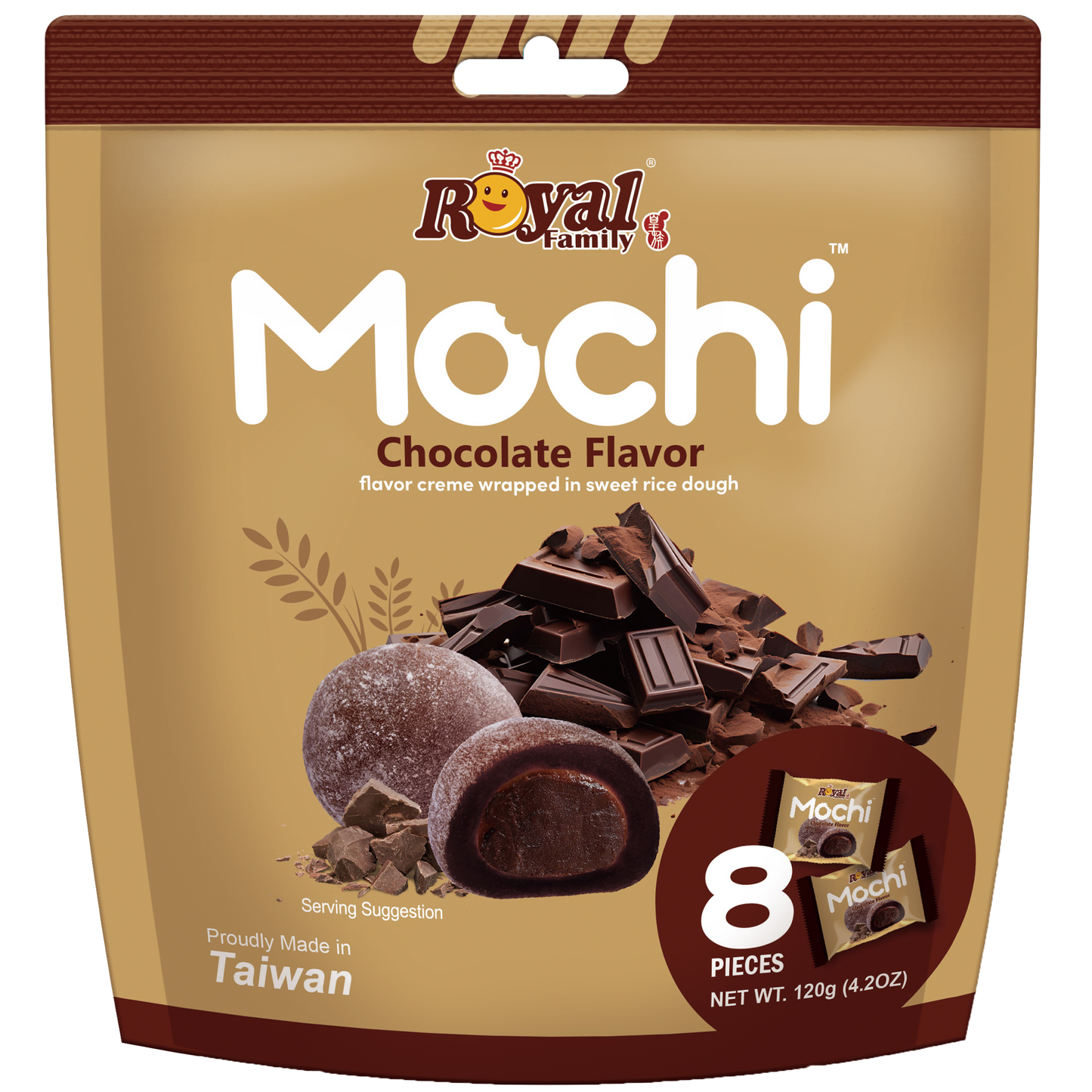 Royal Family Mochi - Chocolate Flavor (120g x12)