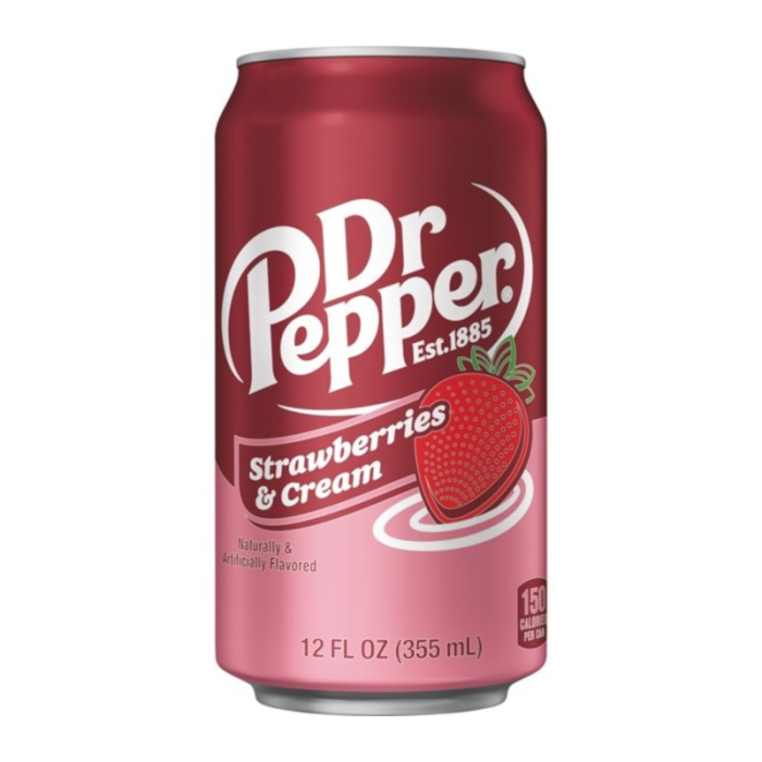 Dr Pepper Strawberries & Cream - 12oz (355ml) x12