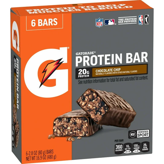 Gatorade Recovery Protein Bar Chocolate Chip  2.82oz x 12