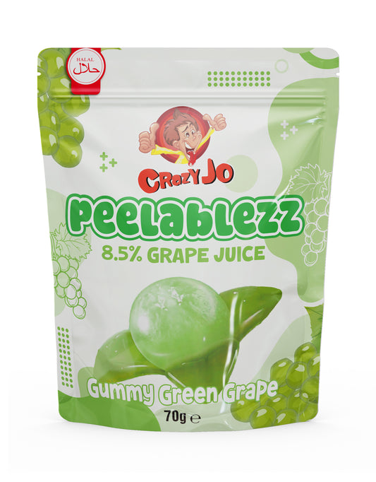 Crazy Jo Peelablezz Green Grape 70g x 12