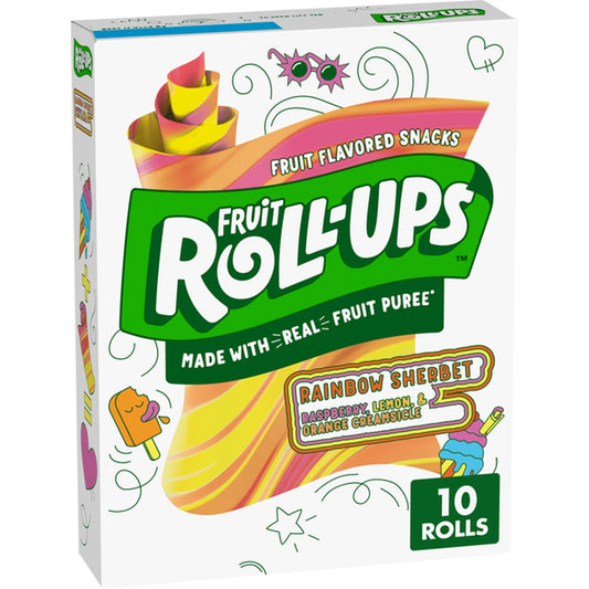 Fruit Roll Ups Rainbow Sherbet 10's 5oz (141g x 10)