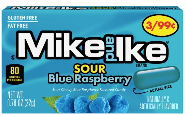 Mike & Ike Chgmkr Sour Blue Raspberry 22g x 24