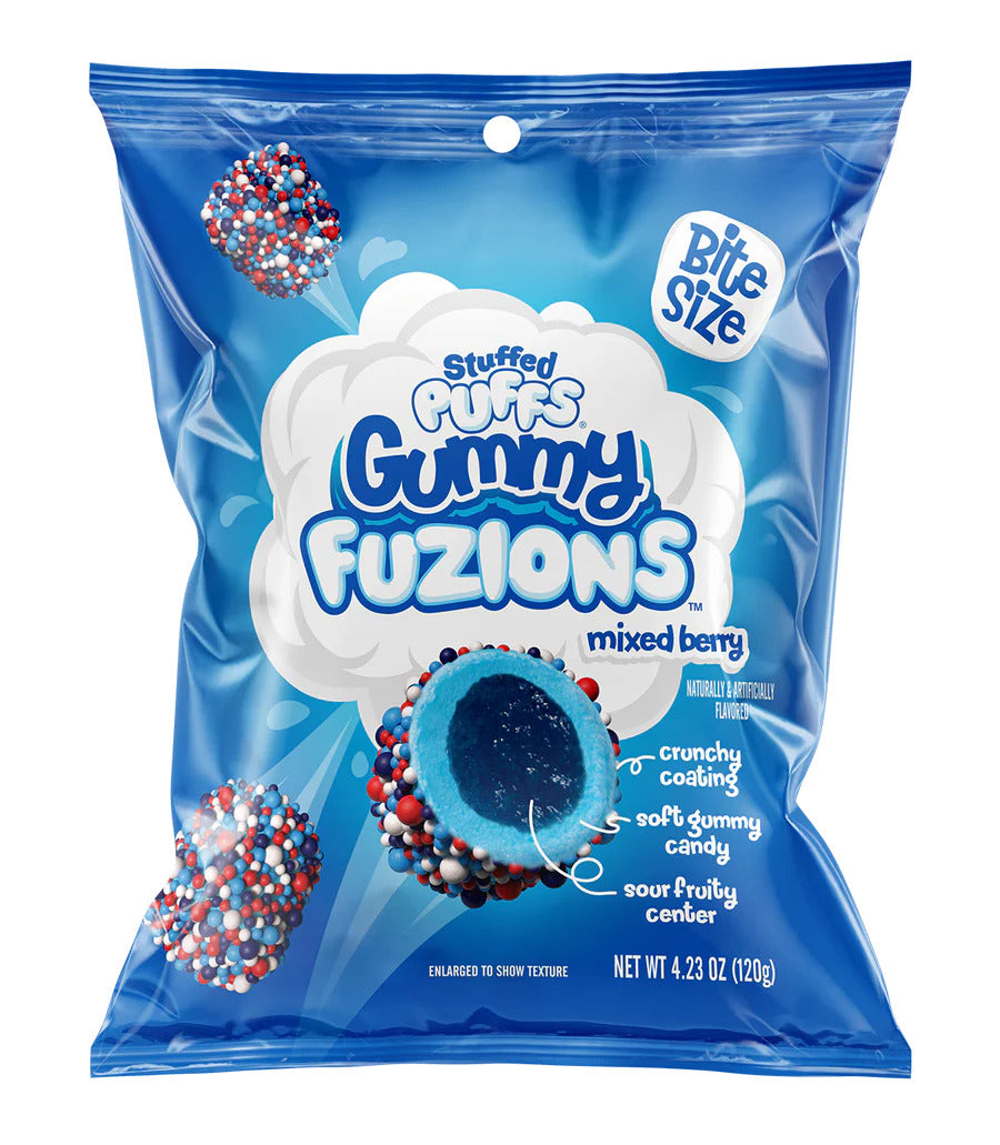 Stuffed Puffs Gummy Fuzions Mixed Berry - 4.23oz x 8ct