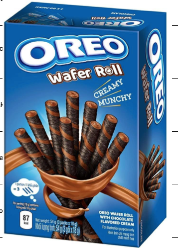 Oreo Wafer Roll Chocolate 54g x 20— 0VAT
