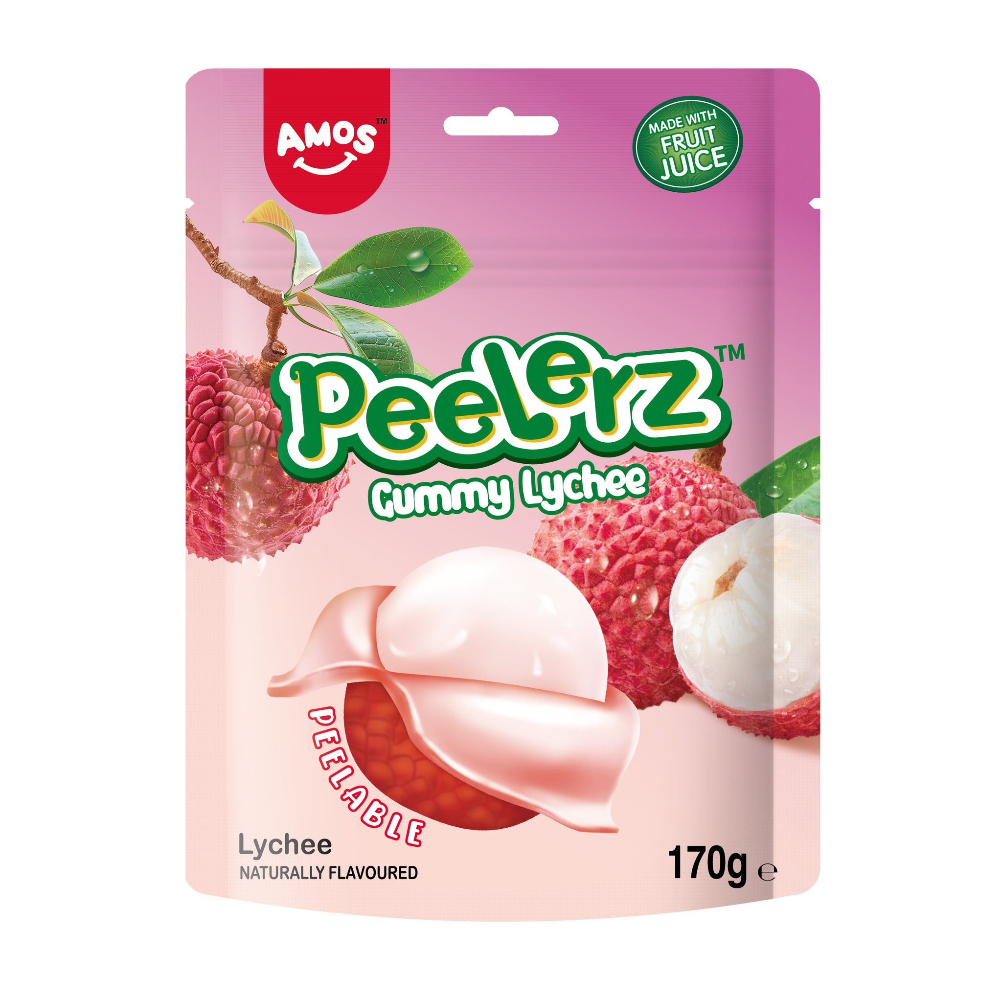 Amos Peelerz Lychee Peg 170g x 12