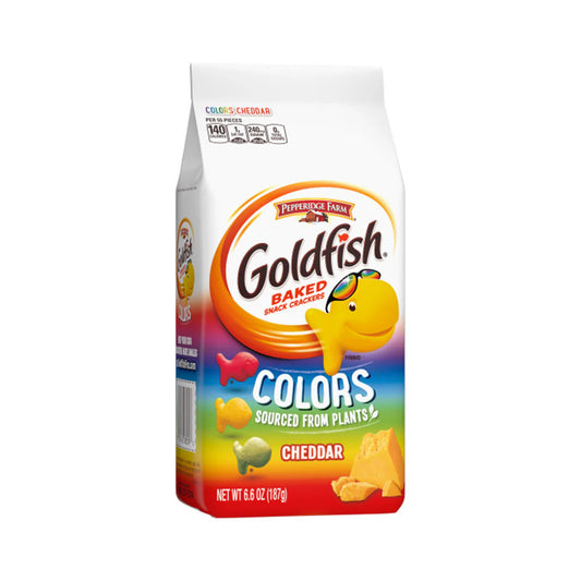 Goldfish Colors Cheddar Crackers - 6.6oz (187g) x 24