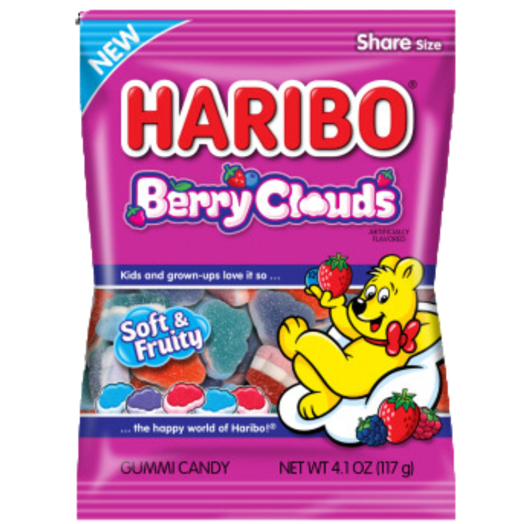 Haribo Peg Bag Berry Clouds 4.1oz x 12