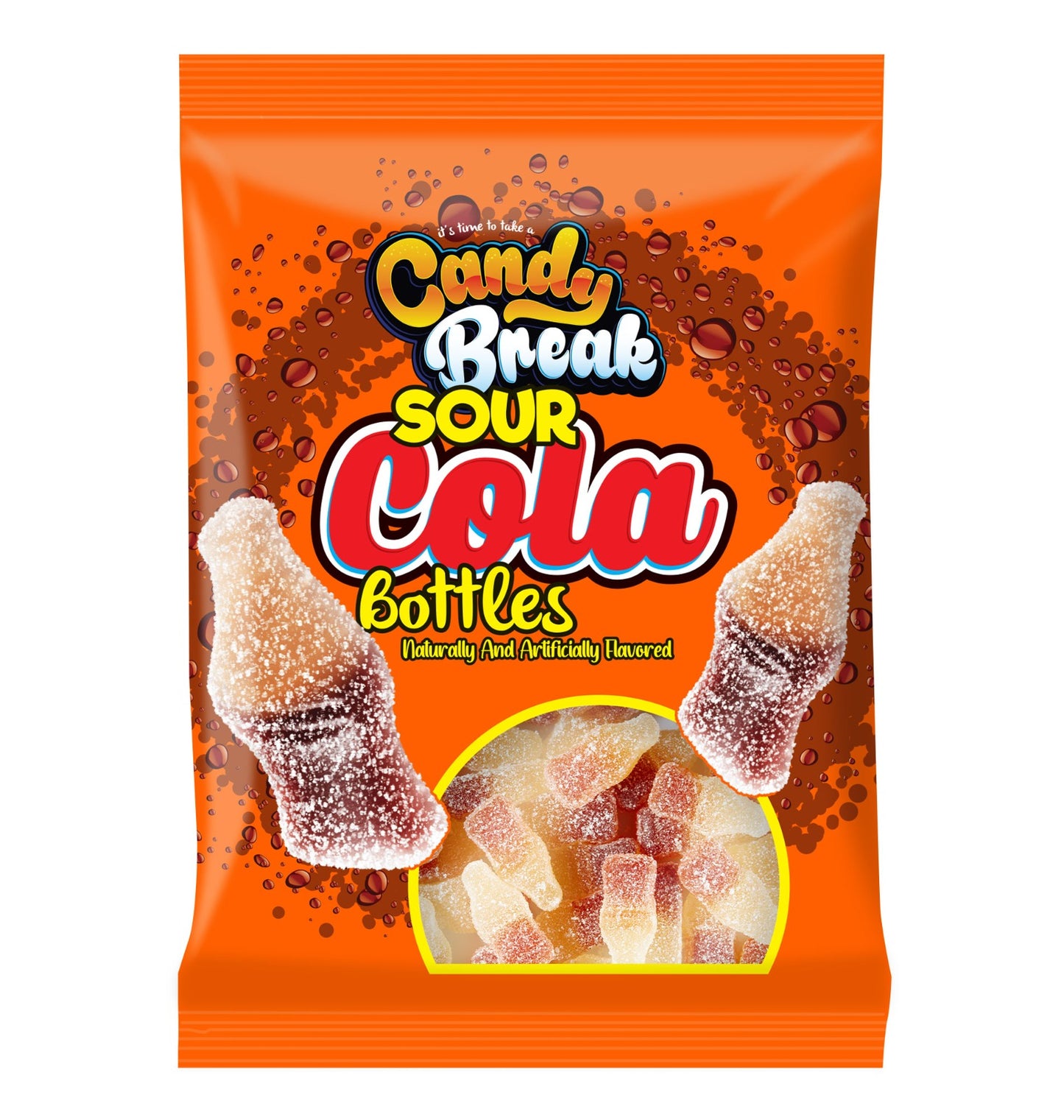 Halal Candy Break Sour Cola Bottles 4oz x 12