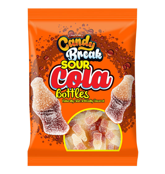 Halal Candy Break Sour Cola Bottles 4oz x 12