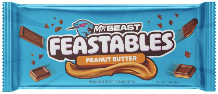 MR BEAST FEASTABLES - Peanut Butter 60g x 10