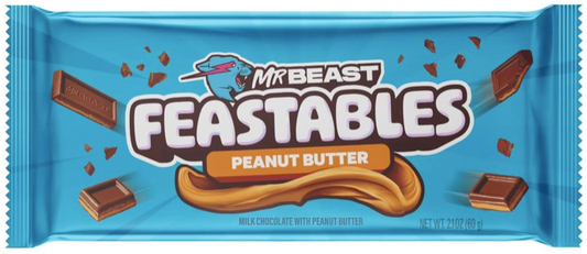 MR BEAST FEASTABLES - Peanut Butter 60g x 10