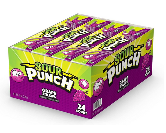 Sour Punch Grape Straws