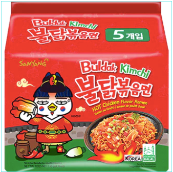 SAMYANG BULDAK KIMCHI HOT CHICKEN FLAVOUR RAMEN (5x140G)