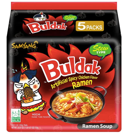 SAMYANG BULDAK STEW HOT CHICKEN FLAVOUR RAMEN (5x140G)