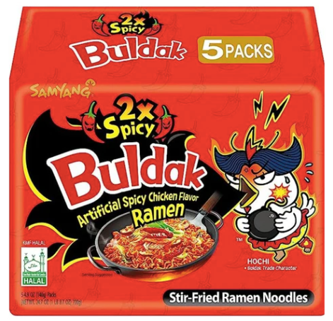 SAMYANG BULDAK 2X SPICY CHICKEN FLAVOUR RAMEN (5x140G)