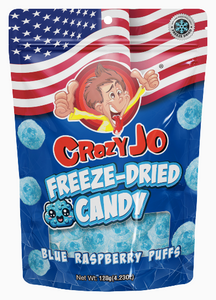 Crazy Jo Freeze Dried Candy - Blue Raspberry 120g x 24