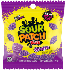 Sour Patch Kids Grape Peg Bag 101g x 12