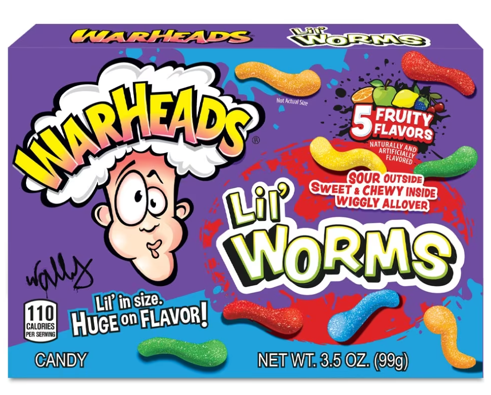 Warheads Lil Worms Theatre box 99g x 12