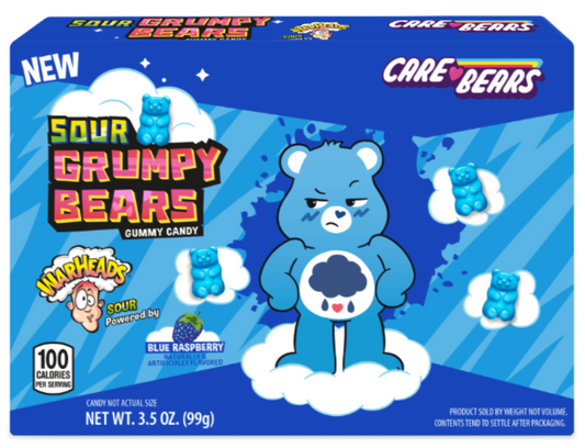Warheads Theater Box Care Bears Sour Grumpy Bears 99g x 12